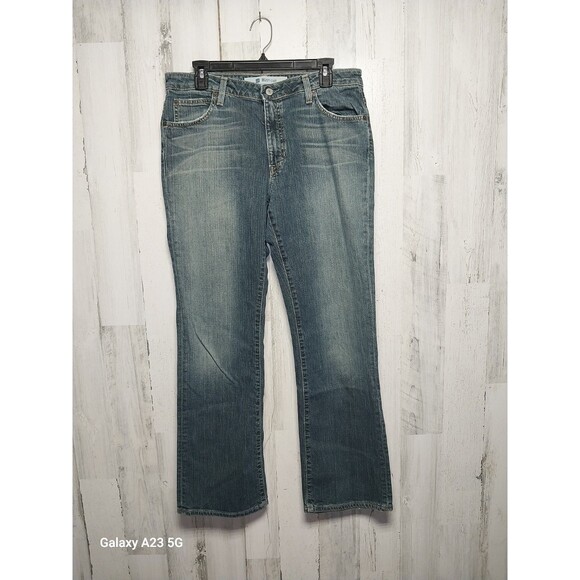 Gap Womens Size 12 Medium Wash Mid Rise Distressed Bootcut Denim Jeans - Picture 1 of 6